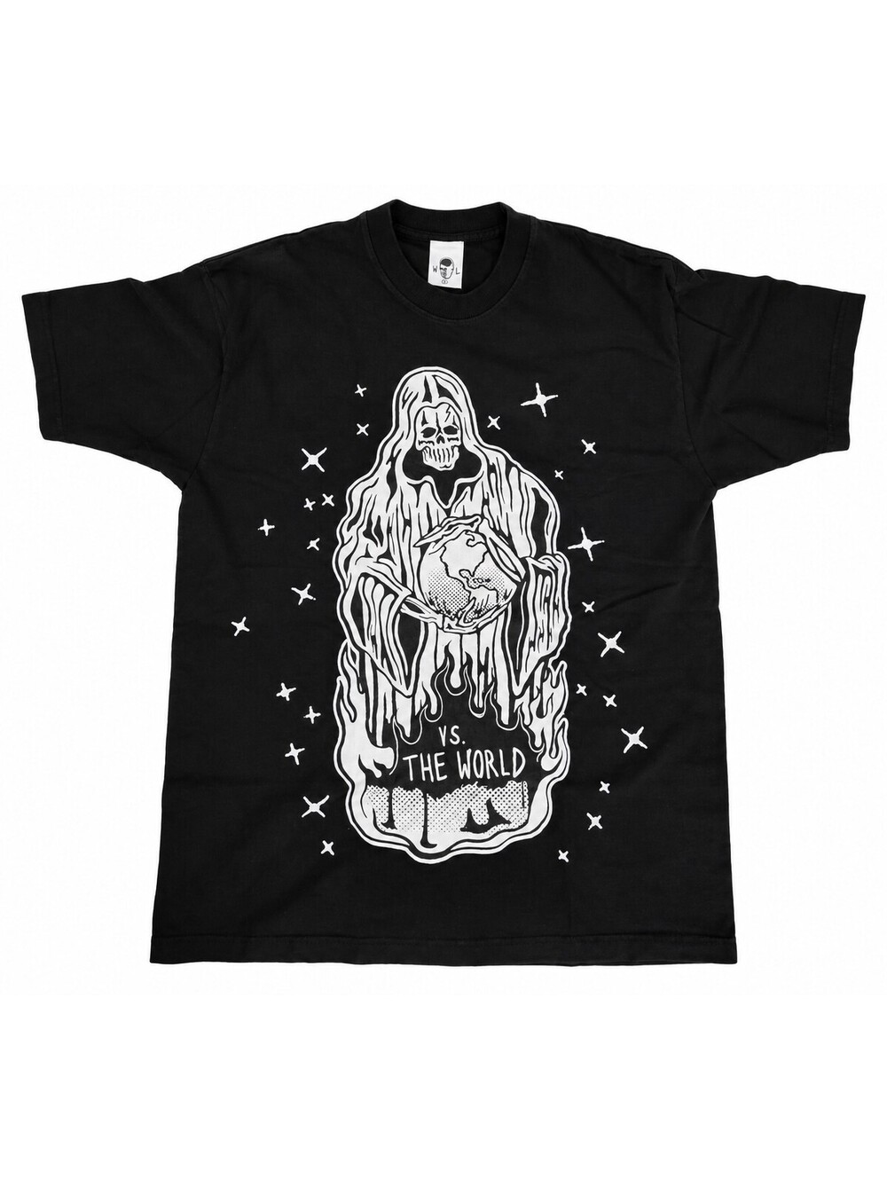 Warren Lotas VS Thw World Reaper T Shirt Men's Med Black Skull Graphic USA